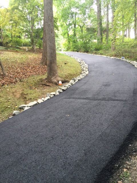 residential asphalt paving project in maryland